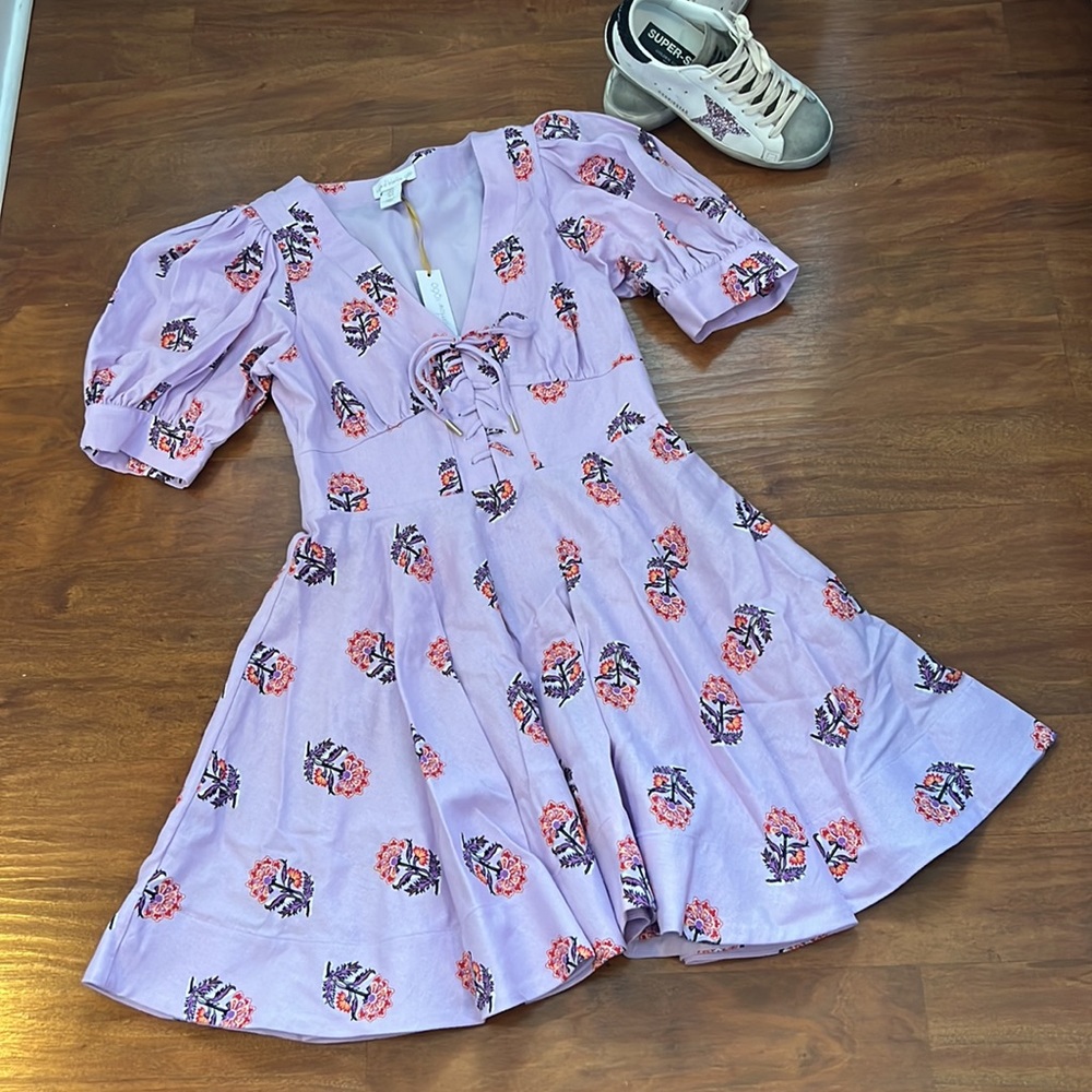 House of Harlow 1960 Linen A Line Dress - Picture 2 of 9